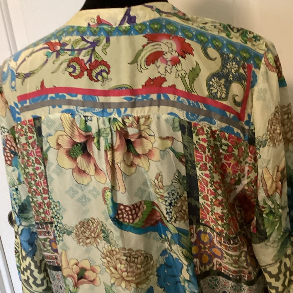 Johnny Was Floral Patterned Tunic Top M - Picture 7 of 12